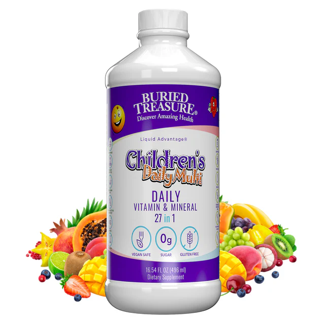 [45674] Buried Treasure Children's Daily Liquid Multivitamin, Vitamins & Minerals