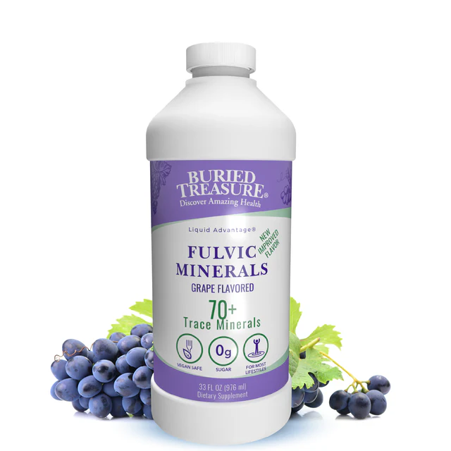 [34565] Buried Treasure Fulvic Minerals, Grape, 976 ml