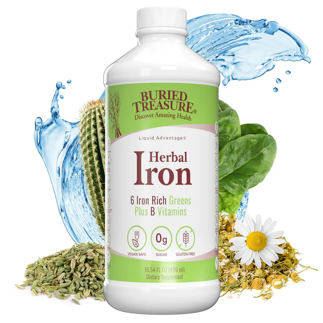[50014] Buried Treasure Herbal Iron – Liquid Iron Supplement with Vitamins & Herbs