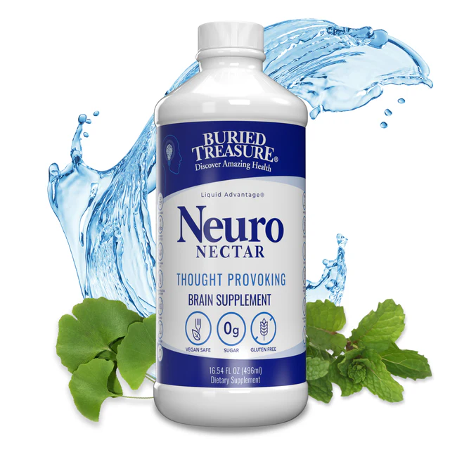 [34577] Buried Treasure Neuro Nectar Liquid Brain Nutrition - Supports Cognitive Function, DHA Omega 3, Ginkgo Biloba, and Herbal Extracts