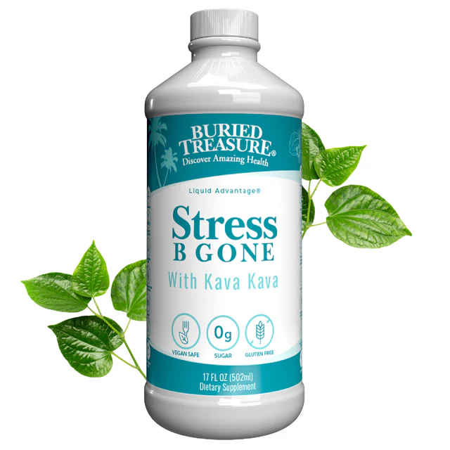 [45673] Buried Treasure Stress B Gone Liquid Supplement, with B-Complex Vitamins & Herbal Blend