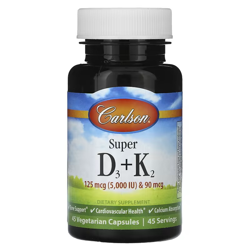[10910] Carlson Super Vitamin D3 + K2 (45 caps)