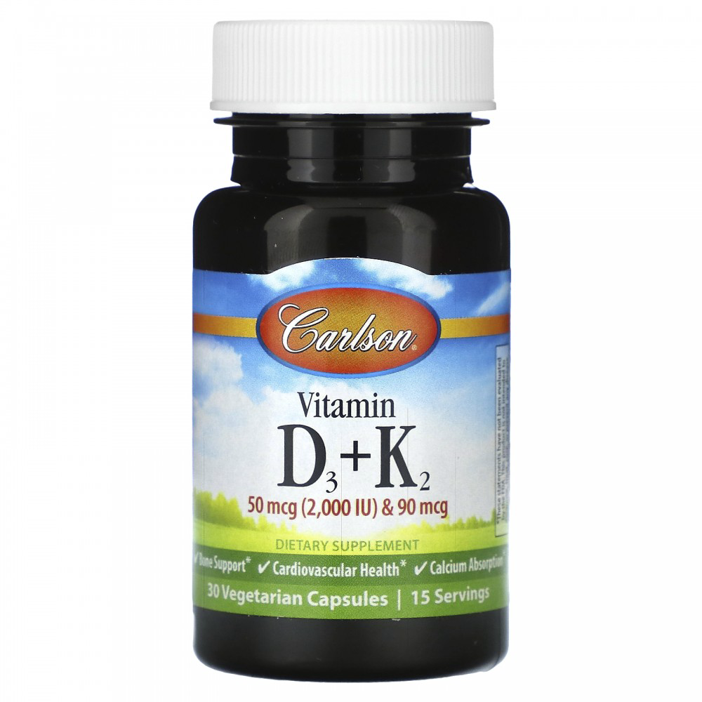 [10600] Carlson Vitamin D3 & K2 30 Capsules