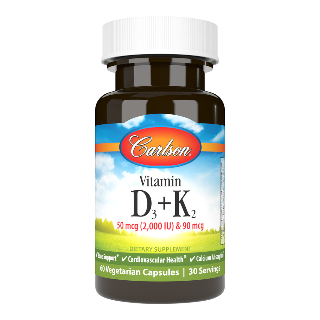 [10610] Carlson Vitamin D3 + K2 60 Capsules
