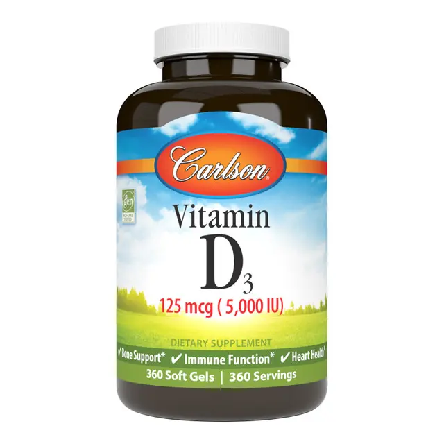 [14120] Carlson Vitamin D3 5000IU 360 Soft Gels