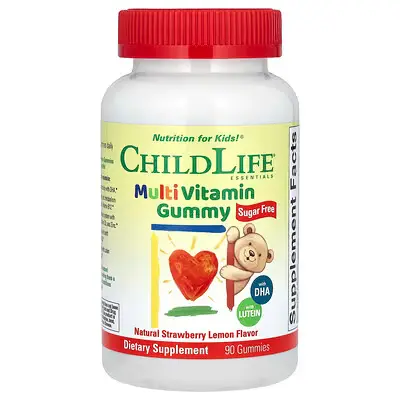 [14550] ChildLife Essentials, Multi Vitamin Gummy, Natural Strawberry Lemon