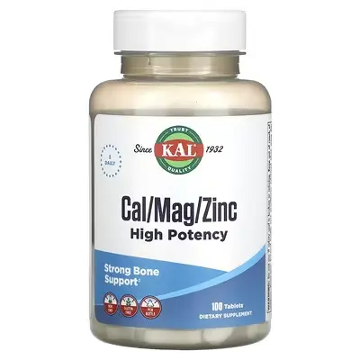 KAL Cal/Mag/Zinc, High Potency 1000mg