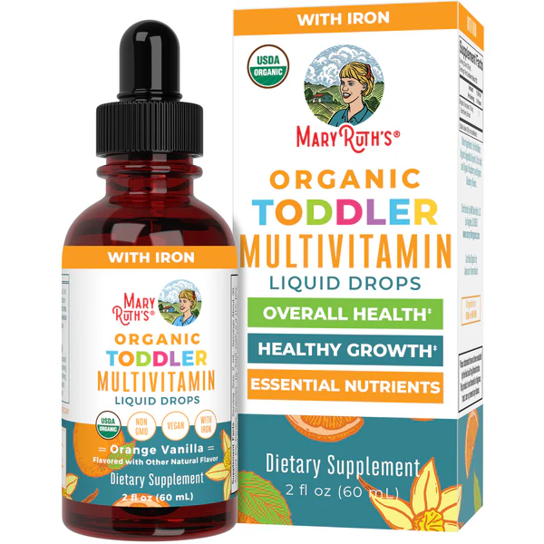 [62095] MaryRuth's Organic Toddler Multivitamin Liquid Drops With Iron