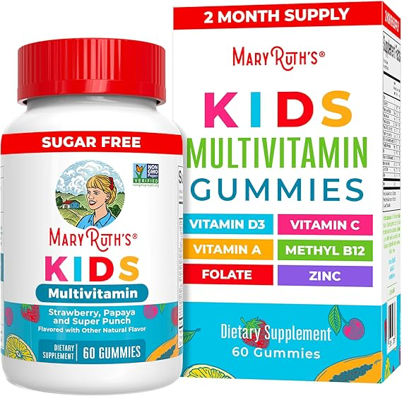 [00838] MaryRuth's, Kids Multivitamin Gummies, Strawberry, Papaya and Super Punch