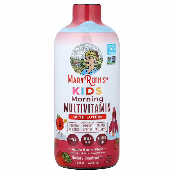 [62351] MaryRuth's, Kids, Morning Multivitamin With Lutein, Apple Berry Blast