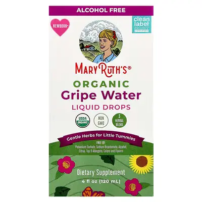 [62204] MaryRuth's, Organic Gripe Water Liquid Drops, Newborn+ 120 ml