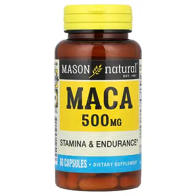 [12545] Mason Natural, Maca, 500 mg, 60 Capsules