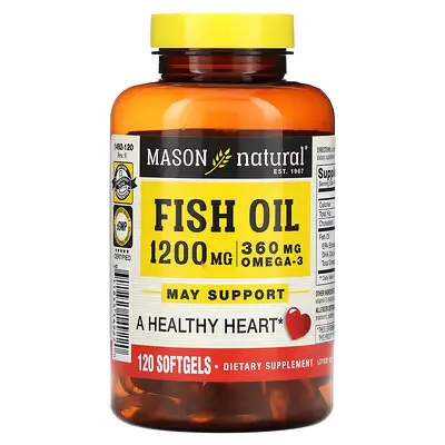 [14922] Mason Naturals Fish Oil 1200mg Omega-3