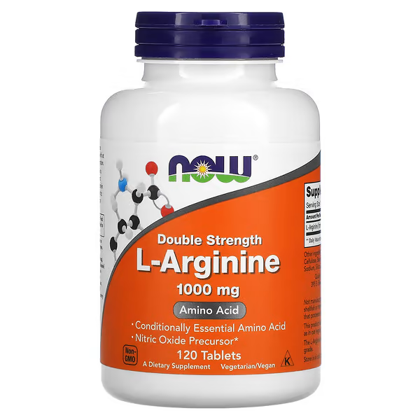 [00035] NOW Foods, L-Arginine, Double Strength, 1,000 mg, 120 Tablets