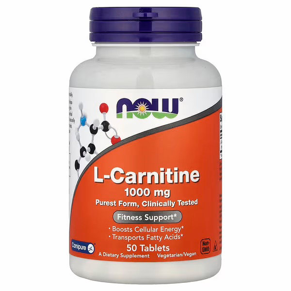 [00067] NOW Foods, L-Carnitine, 1,000 mg, 50 Tablets