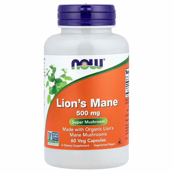 NOW Foods, Lion's Mane, 500 mg, 60 Veg Capsules