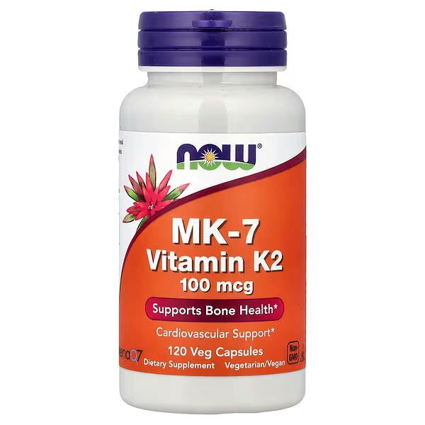 NOW Foods, MK-7 Vitamin K-2, 100 mcg 120 VegCaps