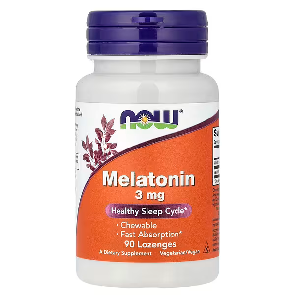 NOW Foods, Melatonin, 3 mg, 90 Lozenges