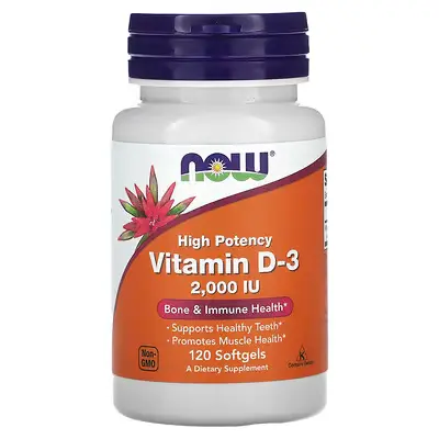 [00367] NOW Foods, Vitamin D-3, High Potency, 2,000 IU