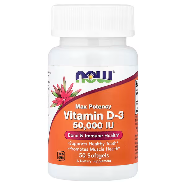 NOW Foods, Vitamin D-3, Max Potency, 50,000 IU