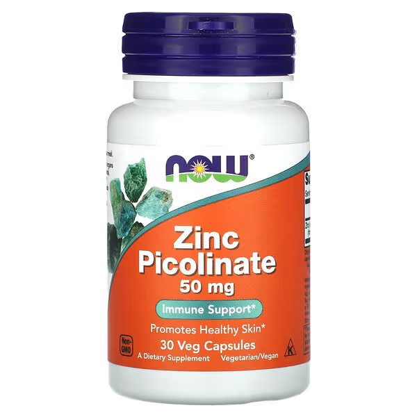 [01549] NOW Foods, Zinc Picolinate, 50 mg, 30 Veg Capsules