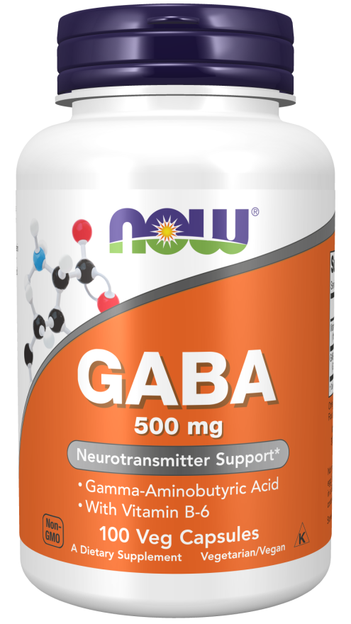 NOW GABA with Vitamin B-6, 500 mg