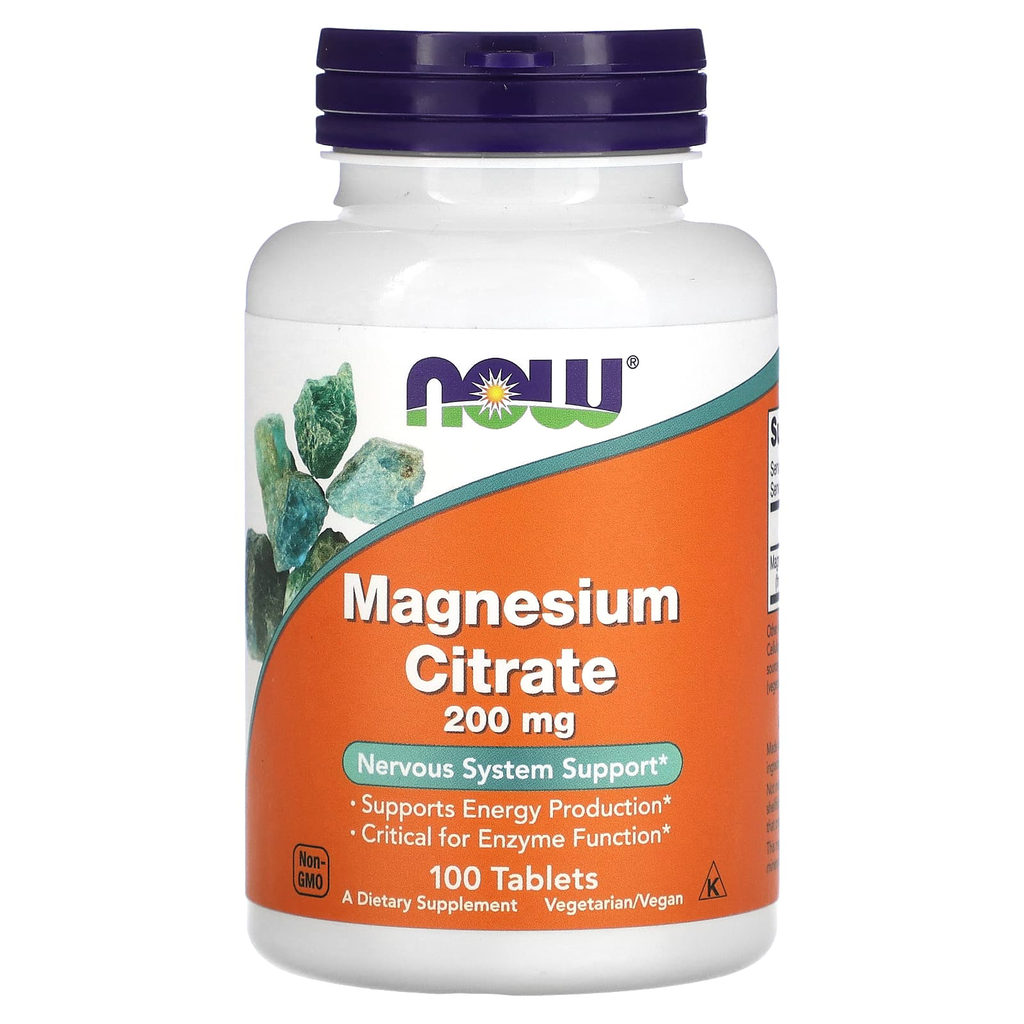 NOW Magnesium Citrate, 200 mg