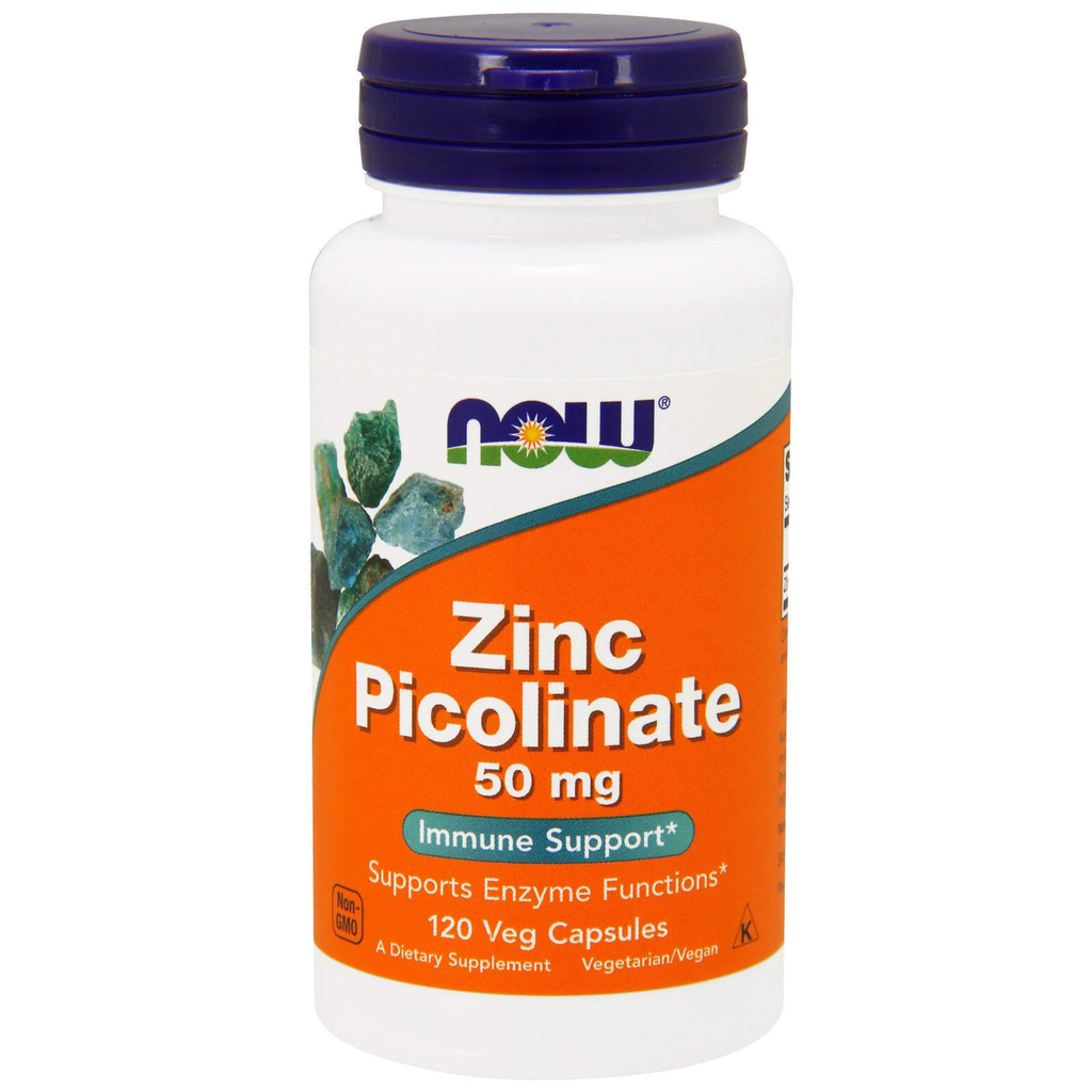 NOW Zinc Picolinate, 50 mg 120 VegCaps