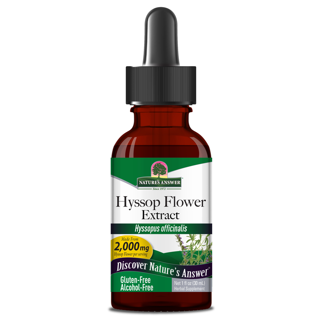 [00638] Nature's Answer Hyssop Flower Extract, Alcohol-Free, 505 mg