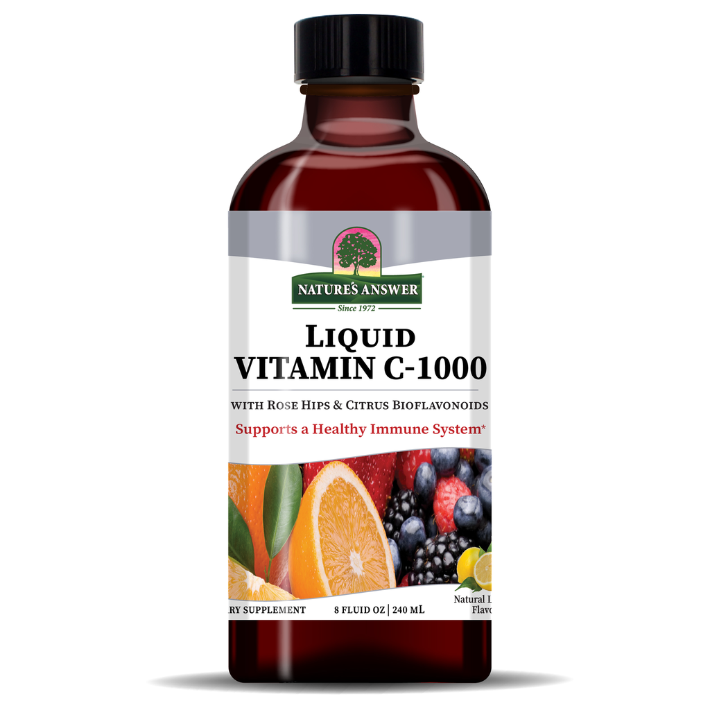 [26115] Nature's Answer Liquid Vitamin C-1000 with Rose Hips & Citrus Bioflavonoids,  Natural Lemon
