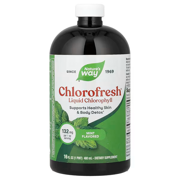 Nature's Way, Chlorofresh, Liquid Chlorophyll, Mint, 132 mg, 480 ml