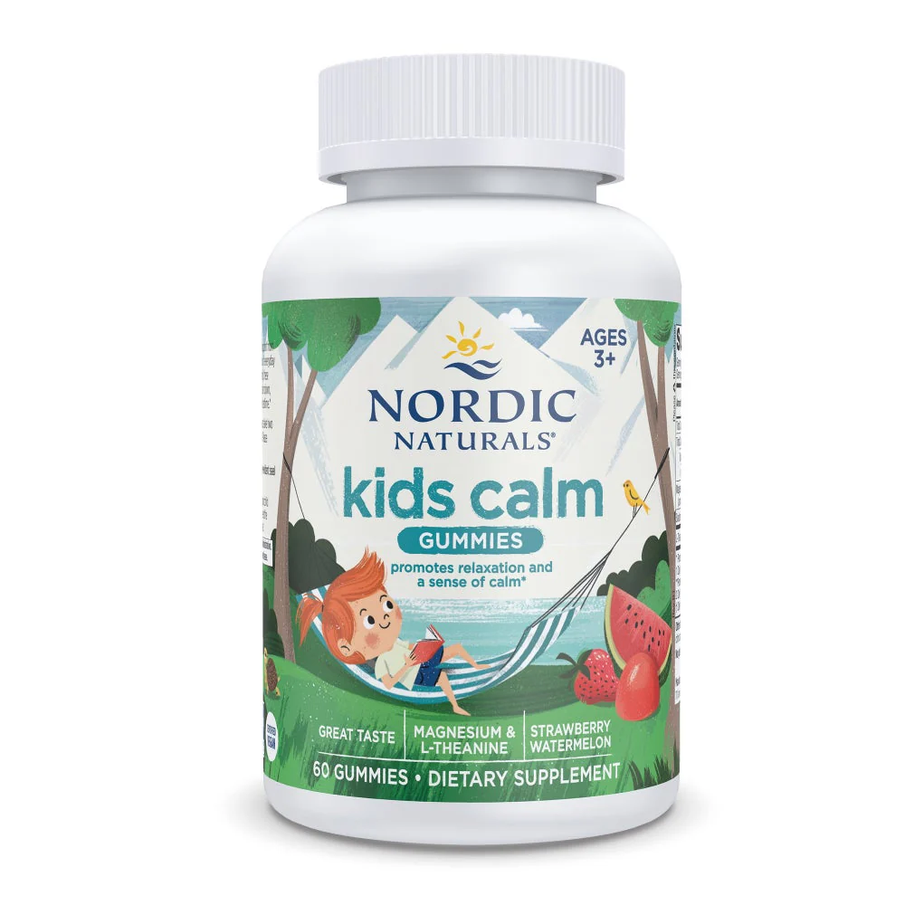 [30172] Nordic Naturals, Kids Calm Gummies, Ages 3+, Strawberry Watermelon
