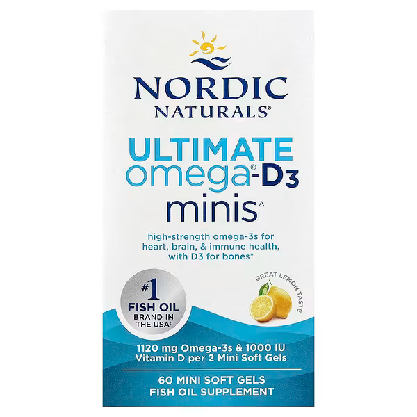[06105] Nordic Naturals, Ultimate Omega®-D3 Minis, Great Lemon