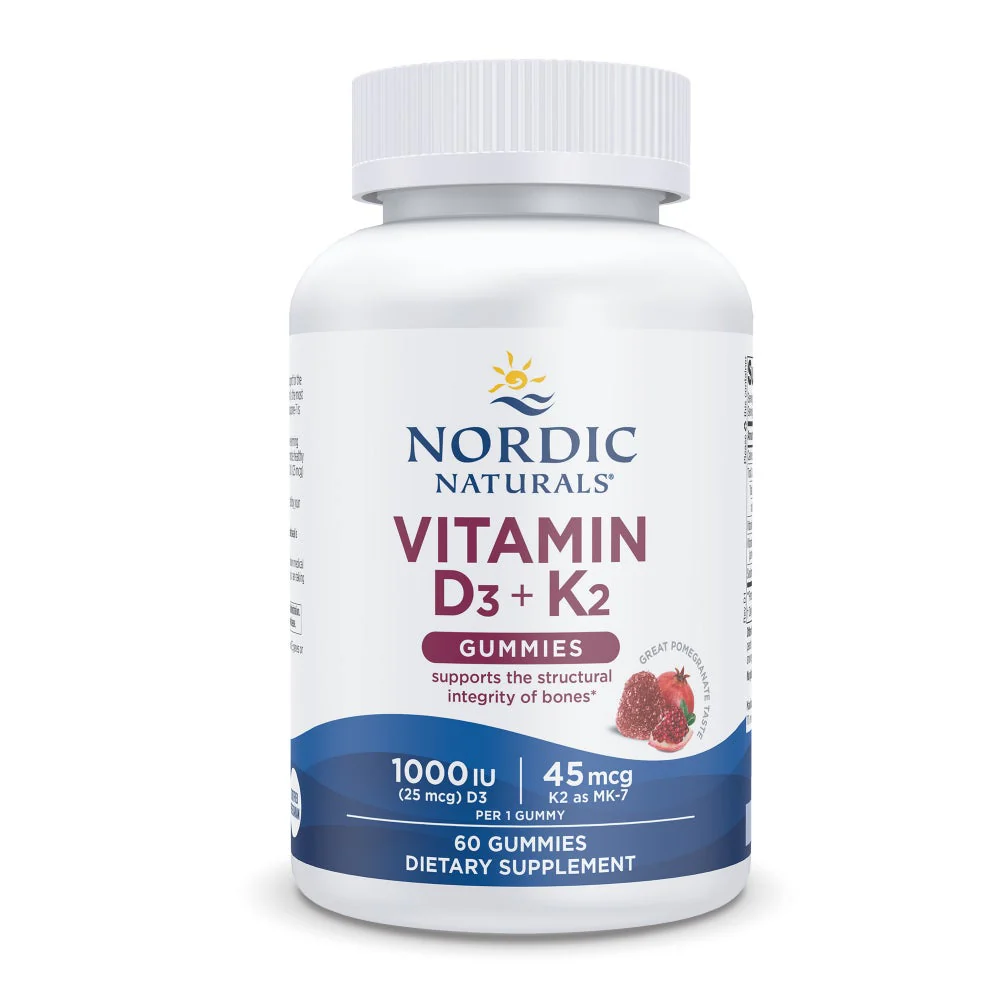 [31160] Nordic Naturals, Vitamin D3 + K2 Gummies, Pomegranate