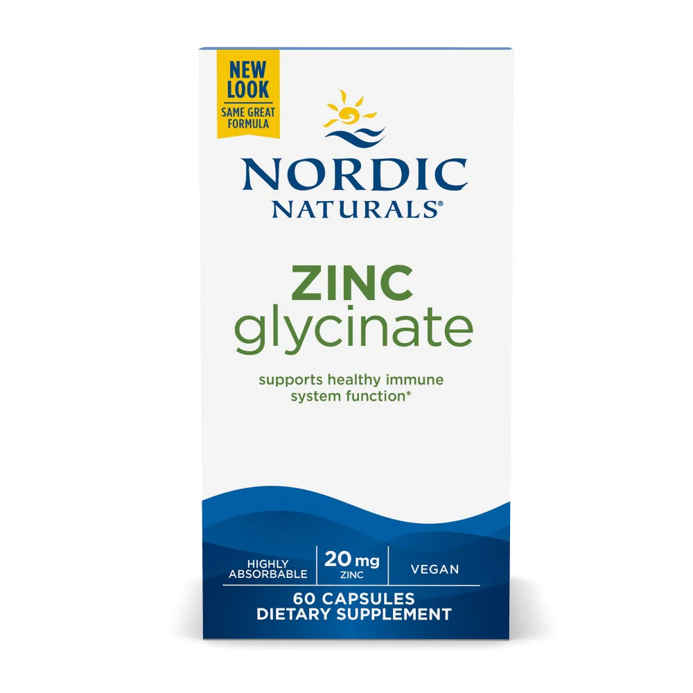 [01536] Nordic Naturals, Zinc Glycinate, 20 mg