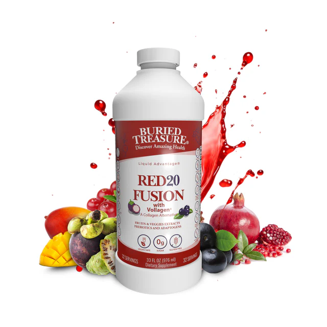 [50054] Red20 Fusion – Ready-to-Drink Reds Superfood Blend with Acai, Beets, Blueberry, Pomegranate, Lutein, Vollagen
