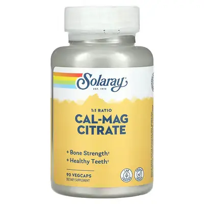 [04524] Solaray Calcium & Magnesium Citrate 90 VegCap