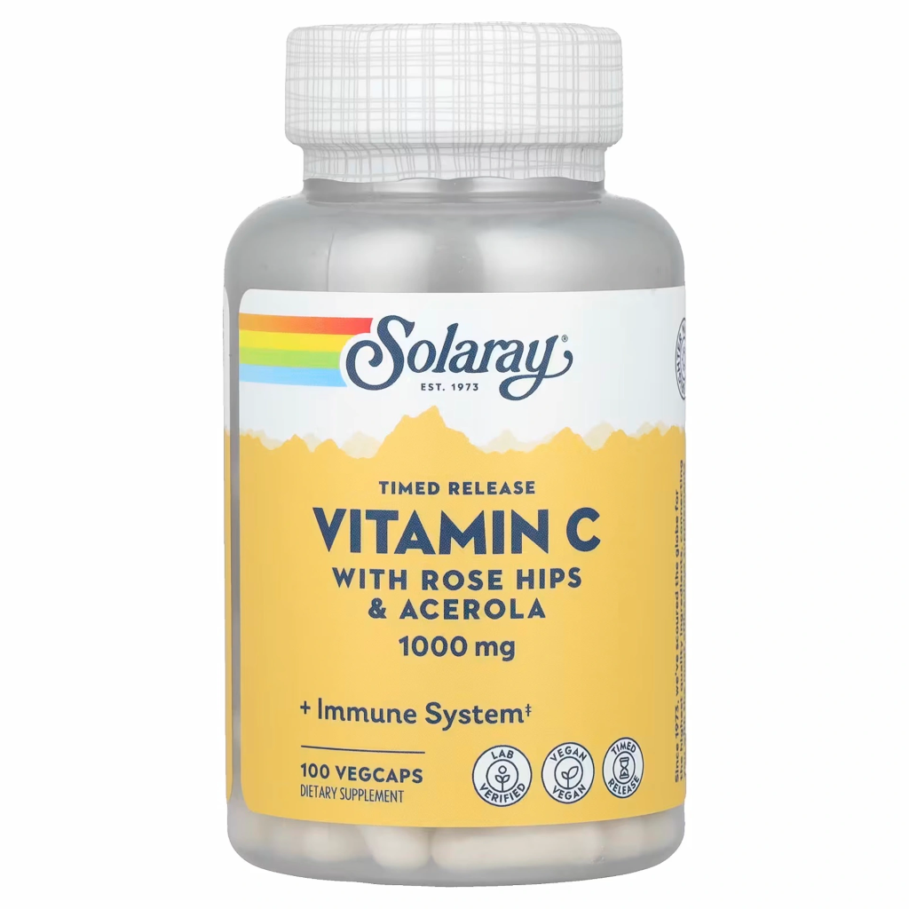 [04450] Solaray Vitamin C with Rose Hips & Ace 1000mg