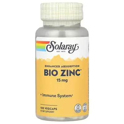 [04705] Solaray, Bio Zinc 15 mg, 100 VegCaps