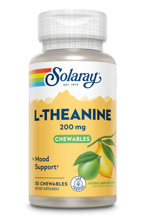 [97512] Solaray, L-Theanine, Natural Lemon-Lime, 200 mg