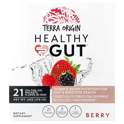 [89920] Terra Origin, Healthy Gut, Berry, 21 On The Go Packets