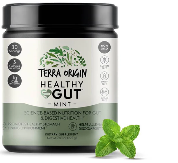 [00757] Terra Origin, Healthy Gut™, Mint 7.83 oz (222 g)