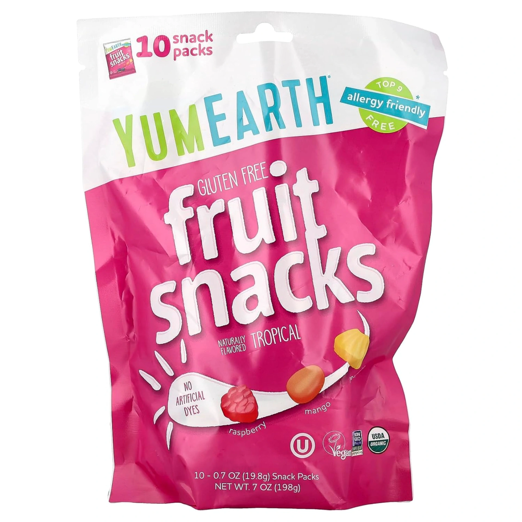 [01604] YumEarth, Gluten Free Fruit Snacks, Tropical