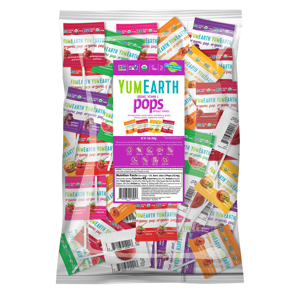 YumEarth, Organic Pops, Assorted, 3.5 lbs (70 pops)