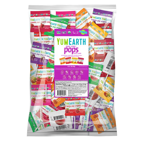 YumEarth, Organic Pops, Vitamin C, Assorted , 3.5 lbs (1,588 g)