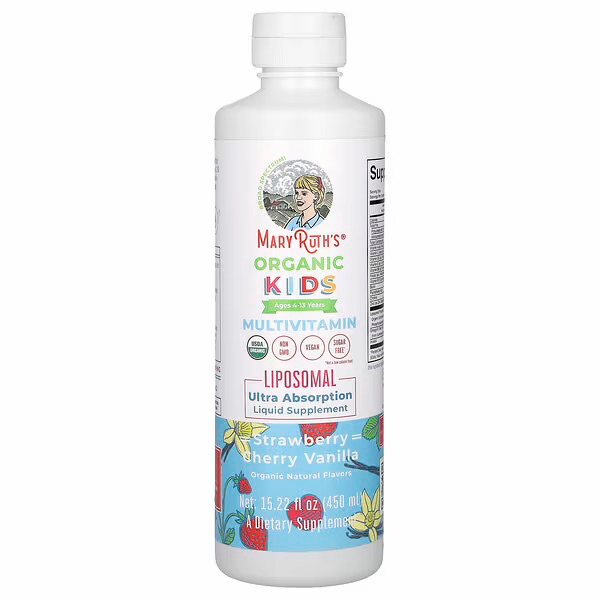 MaryRuth's, Organic Kids Multivitamin Liposomal, Ages 4-13 Years, Strawberry Cherry Vanilla