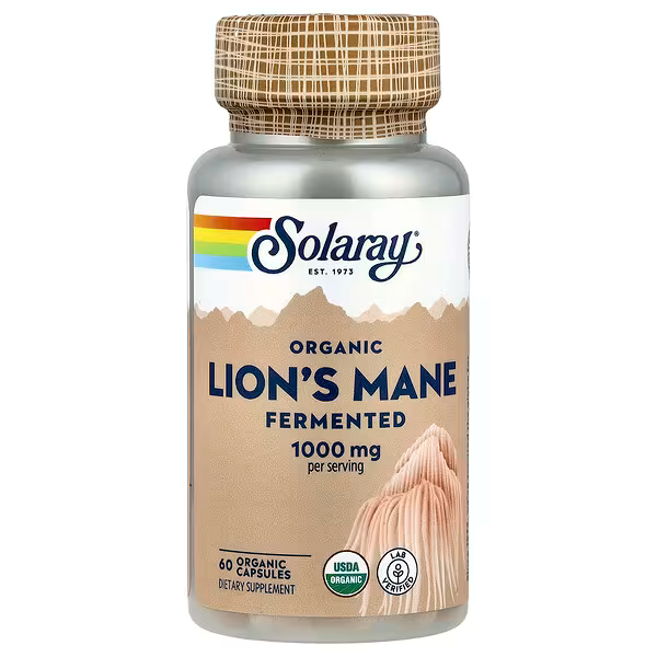 Solaray, Organic Lion's Mane, Fermented (500 mg per Capsule)
