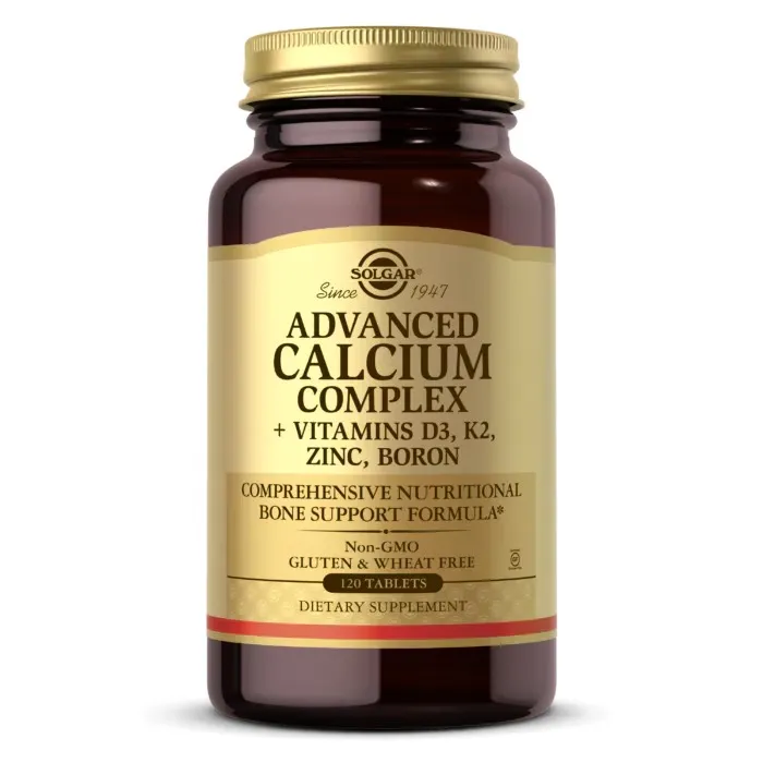 [00028] Solgar, Advanced Calcium Complex + Vitamins D3, K2, Zinc, Boron