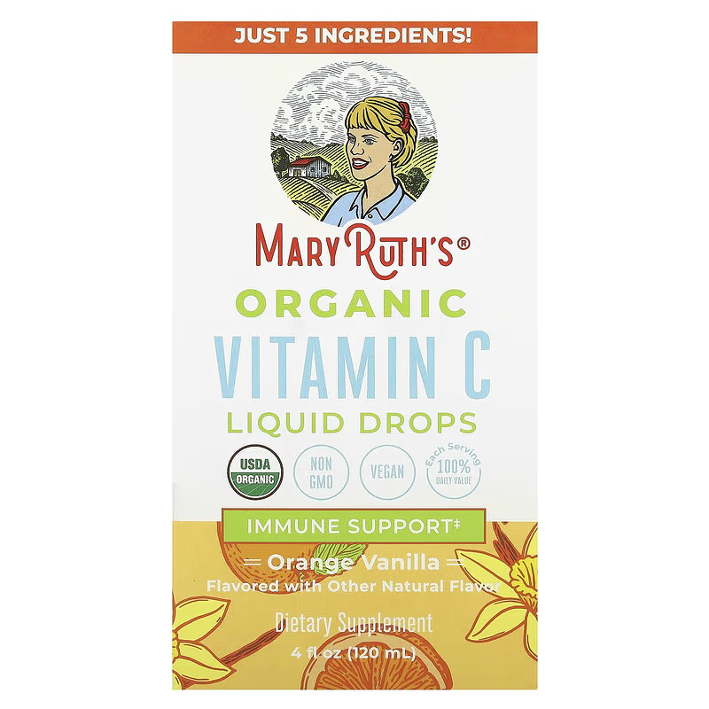 [39204] MaryRuth's Adult Vitamin C Drops, Orange Vanilla Organic