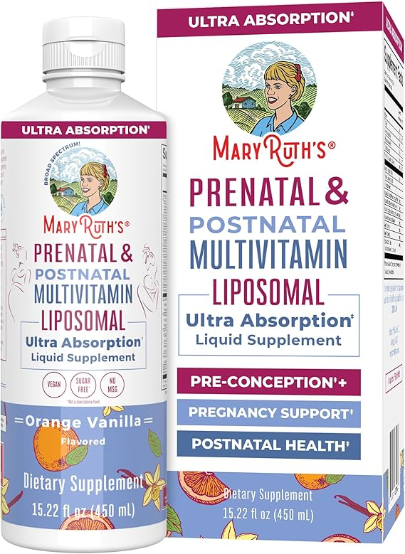 [39279] MaryRuth's, Prenatal & Postnatal Multivitamin Liposomal, Orange Vanilla